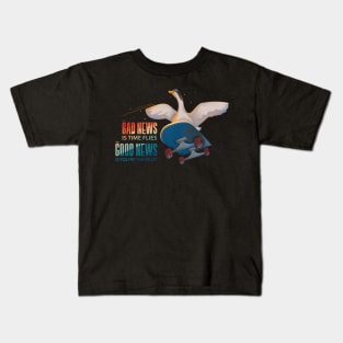 The bad news is time flies. The good news is you're the pilot. Kids T-Shirt